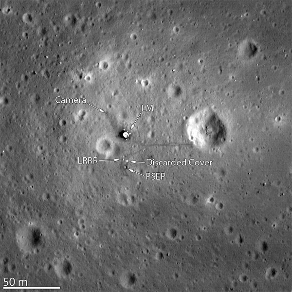 Il sito dell'allunaggio dell'Apollo 11