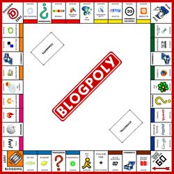 La tavola di gioco di Blogpoly