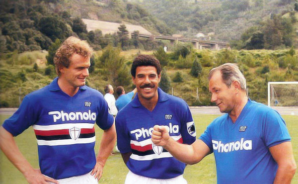 Boskov alla Sampdoria con Briegel e Cerezo