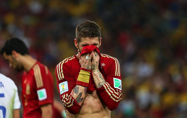 La Spagna eliminata dalla Coppa del Mondo 2014