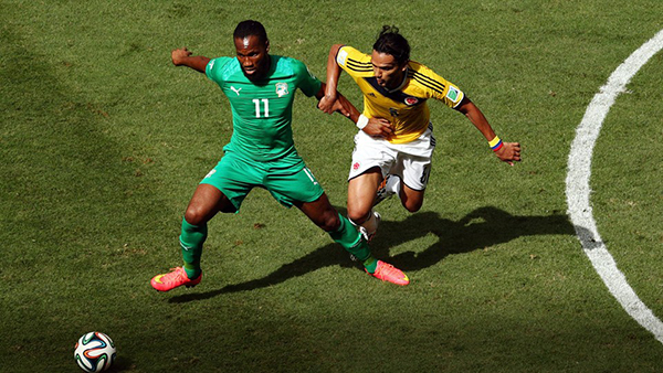 Colombia-Costa d'Avorio alla Coppa del Mondo 2014