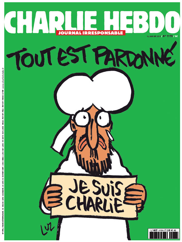 Copertina di Charli Hebdo post attentato