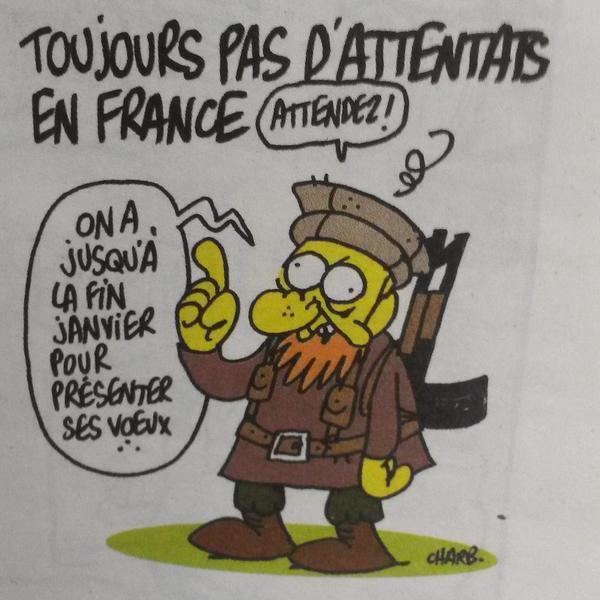 L'ultima vignetta di Charlie Hebdo prima della strage