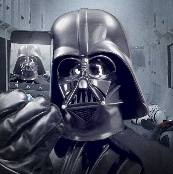 La selfie di Darth Vader
