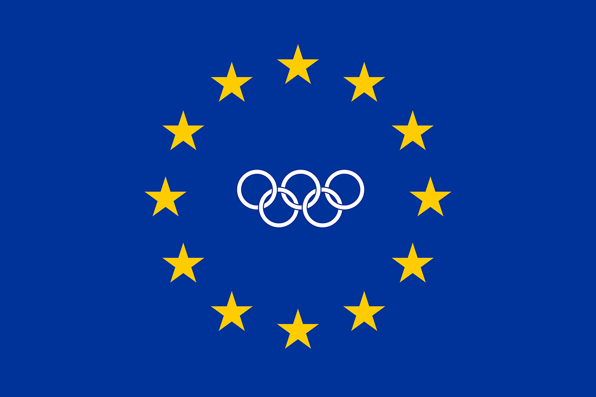 Bandiera olimpica dell'Unione Europea