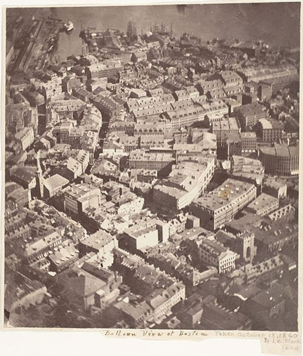 La prima foto aerea di Boston