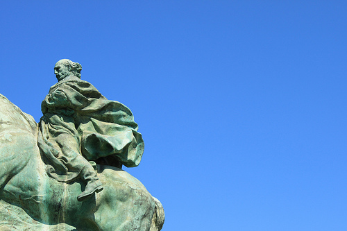 La statua di Garibaldi a Savona