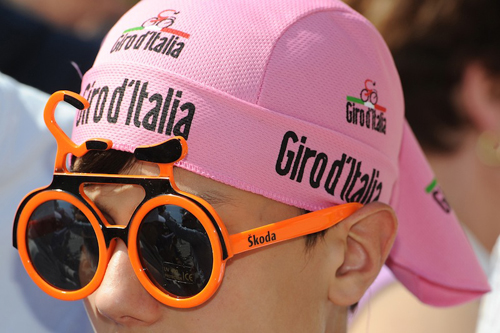 Tifoso all'arrivo del Giro d'Italia