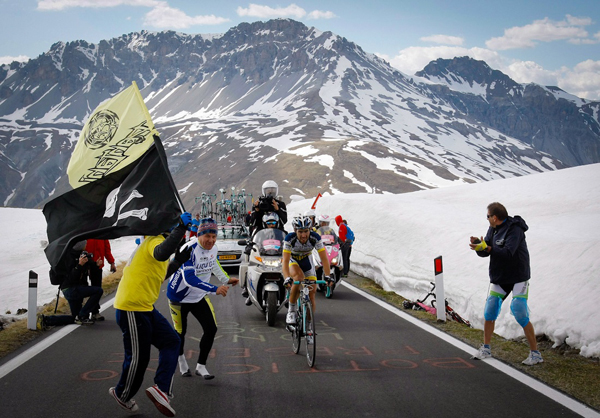 Thomas De Gendt sullo Stelvio al Giro 2012