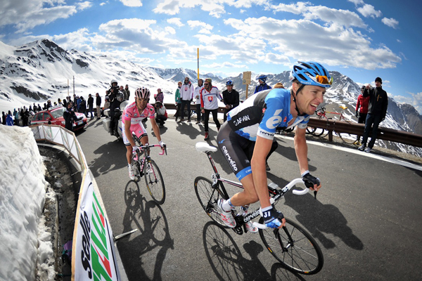 Rodriguez e Hesjedal sullo Stelvio al Giro 2012