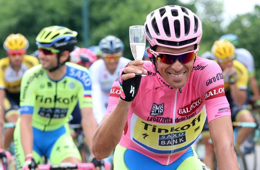 Contador brinda al Giro 2015