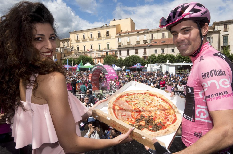 Una pizza e Dumoulin al Giro d'Italia 2016