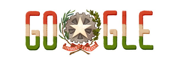 Il doodle di Google per la Festa della Repubblica