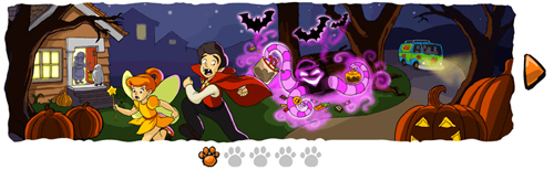 Il Google doodle animato di Halloween