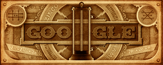 Il doodle di Google per Alessandro Volta