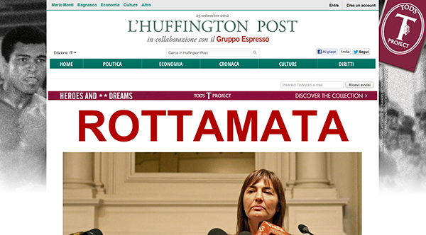 Screenshot di Huffington Post Italia