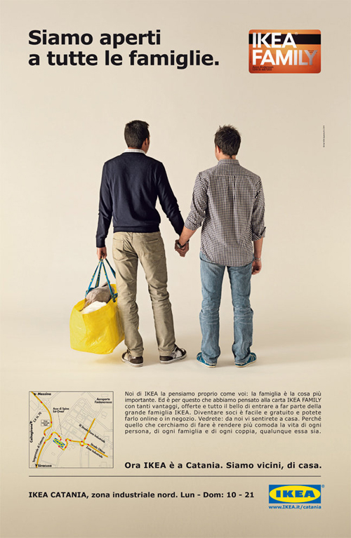 Il manifesto Ikea contestato dal sottosegretario alla famiglia Giovanardi