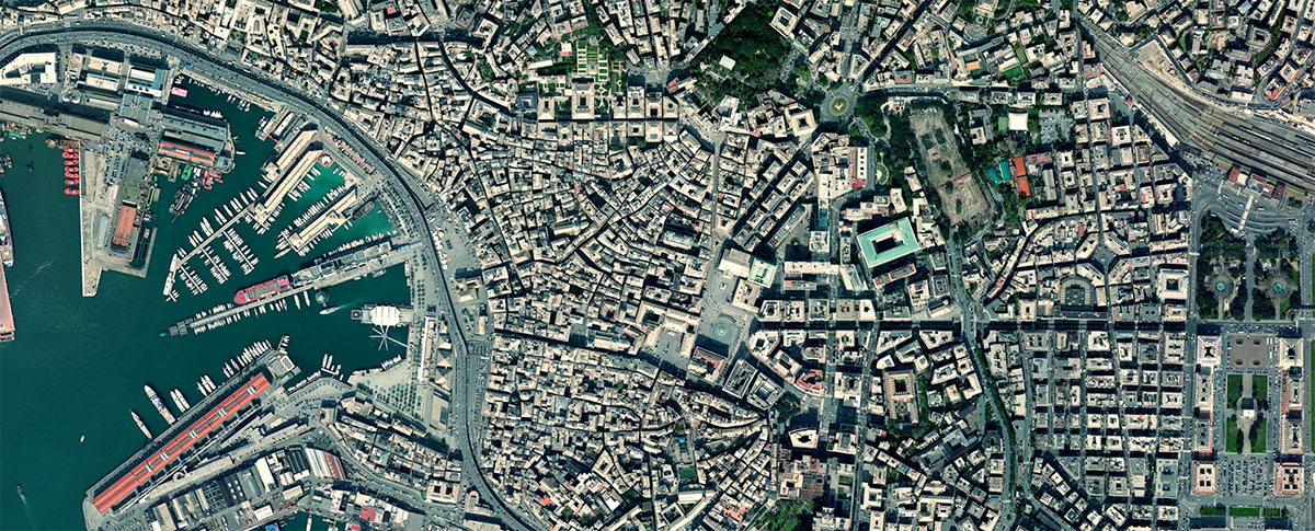 Genova vista dallo spazio