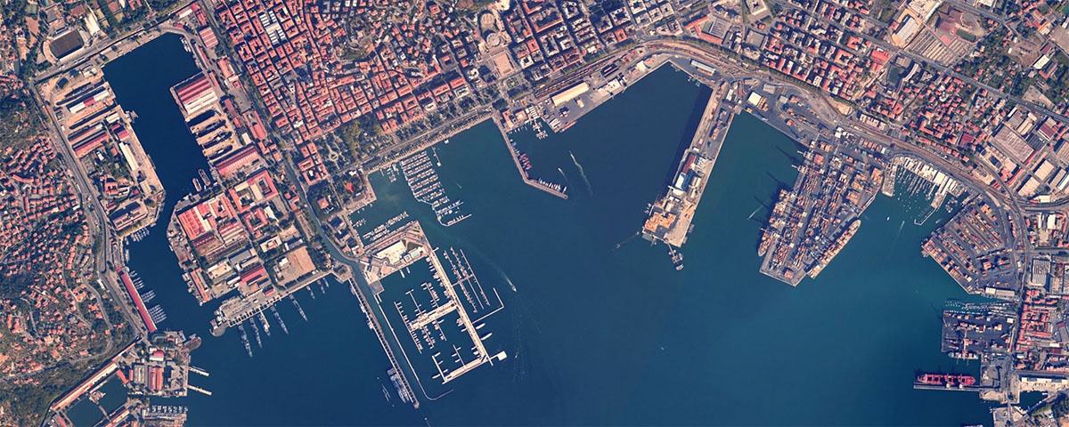 La Spezia vista dallo spazio