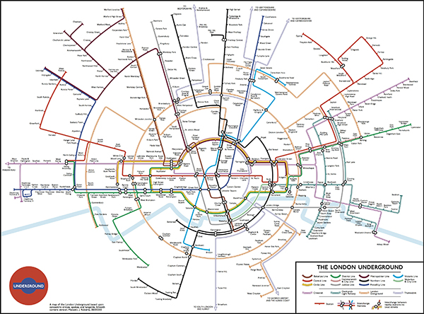 La mappa della metro di Londra