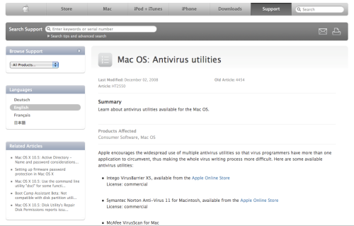 Mac OS: antivirus utilities