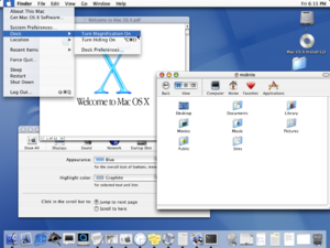 Screenshot di Mac OS X 10.0 Ceetah