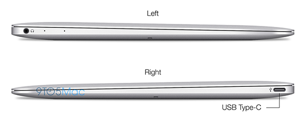 Il rendering del rumor del MacBook Air 2015
