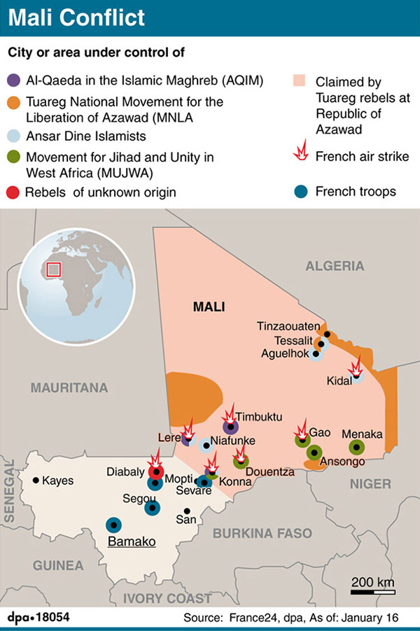 La guerra in Mali in un'infografica