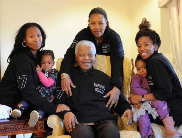 Nelson Mandela e la sua famiglia