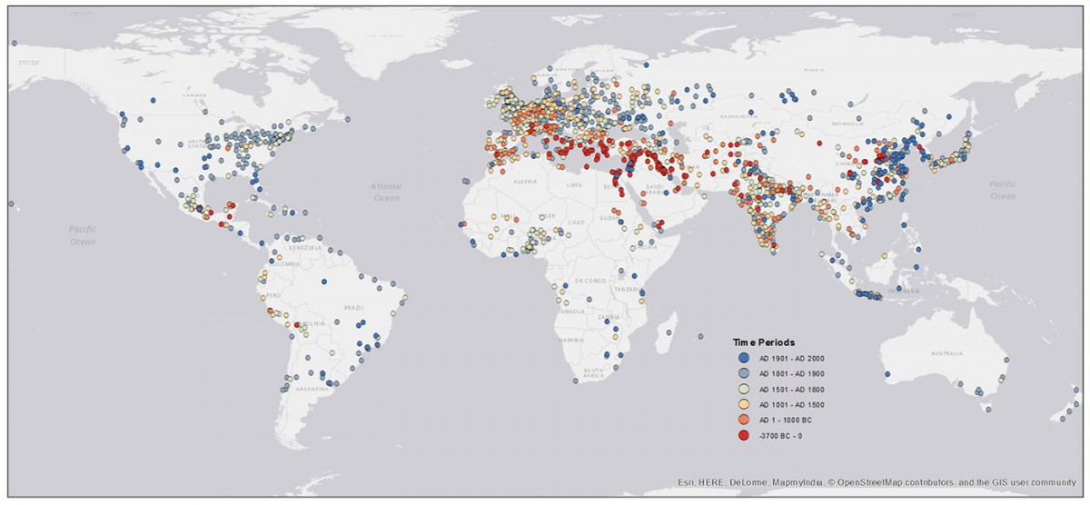 6.000 anni di urbanizzazione in una mappa