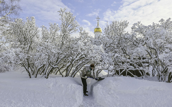 Nevicate eccezionali a Mosca