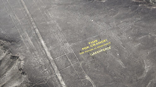 Greenpeace sulle Linee di Nazca