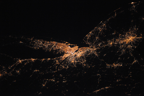 New York vista dallo spazio