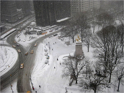 New York soot la neve