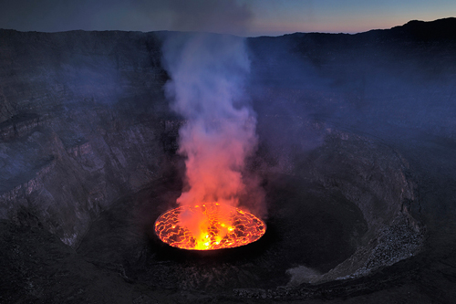 Il cratere del Nyiragongo