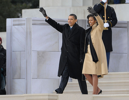 Barack e Michelle Obama al Lincoln Memorial