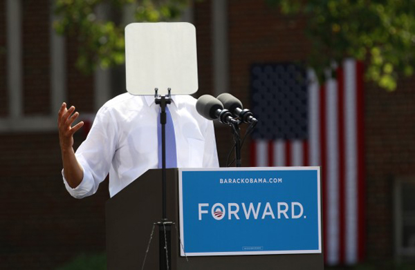 Obama e il teleprompter