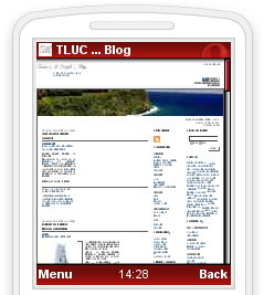Screenshot di TLUC ... Blog su Opera Mini 4 beta