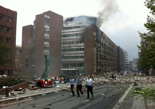 L'esplosione a Oslo