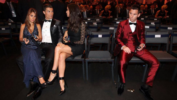 Ronaldo e Messi alla cerimonia per il Pallone d'Oro 2013