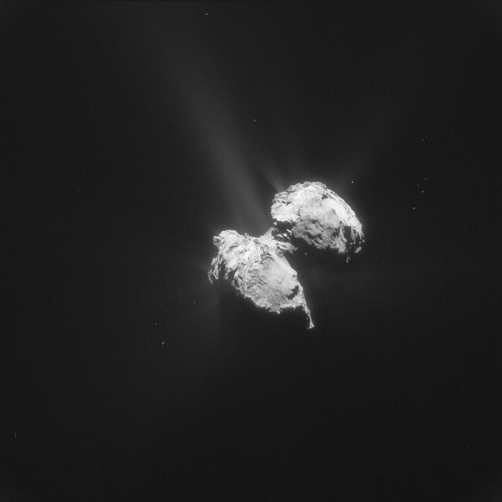 La cometa 67P Churyumov Gerasimenko fotografata da Rosetta