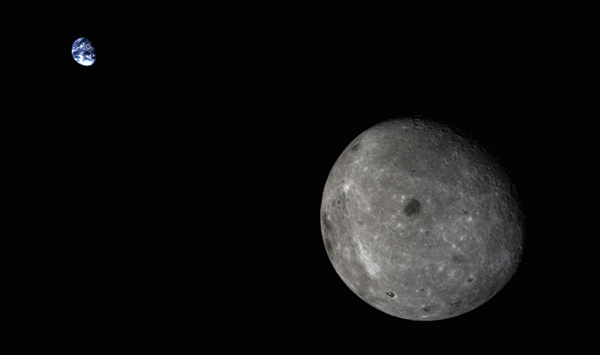 Il sistema Terra-Luna ripreso dalla sonda Chang'e 5