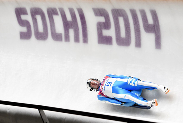 Armin Zoeggeler nello slittino a Sochi 2014