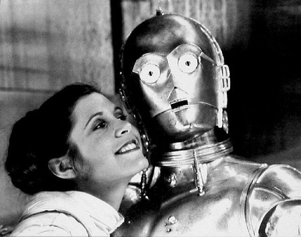 Carrie Fisher e C-3PO