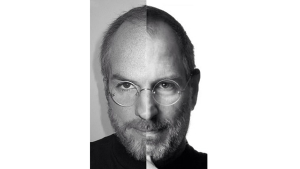 Ashton Kutcher truccato da Steve Jobs