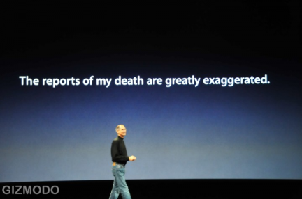 Steve Jobs durante un keynote