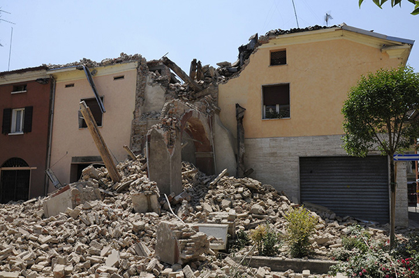 I danni del terremoto a San Felice sul Panaro
