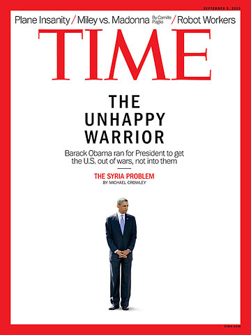 La copertina di Time su Obama e il conflitto in Siria