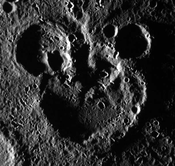 Il volto di Topolino su Mercurio