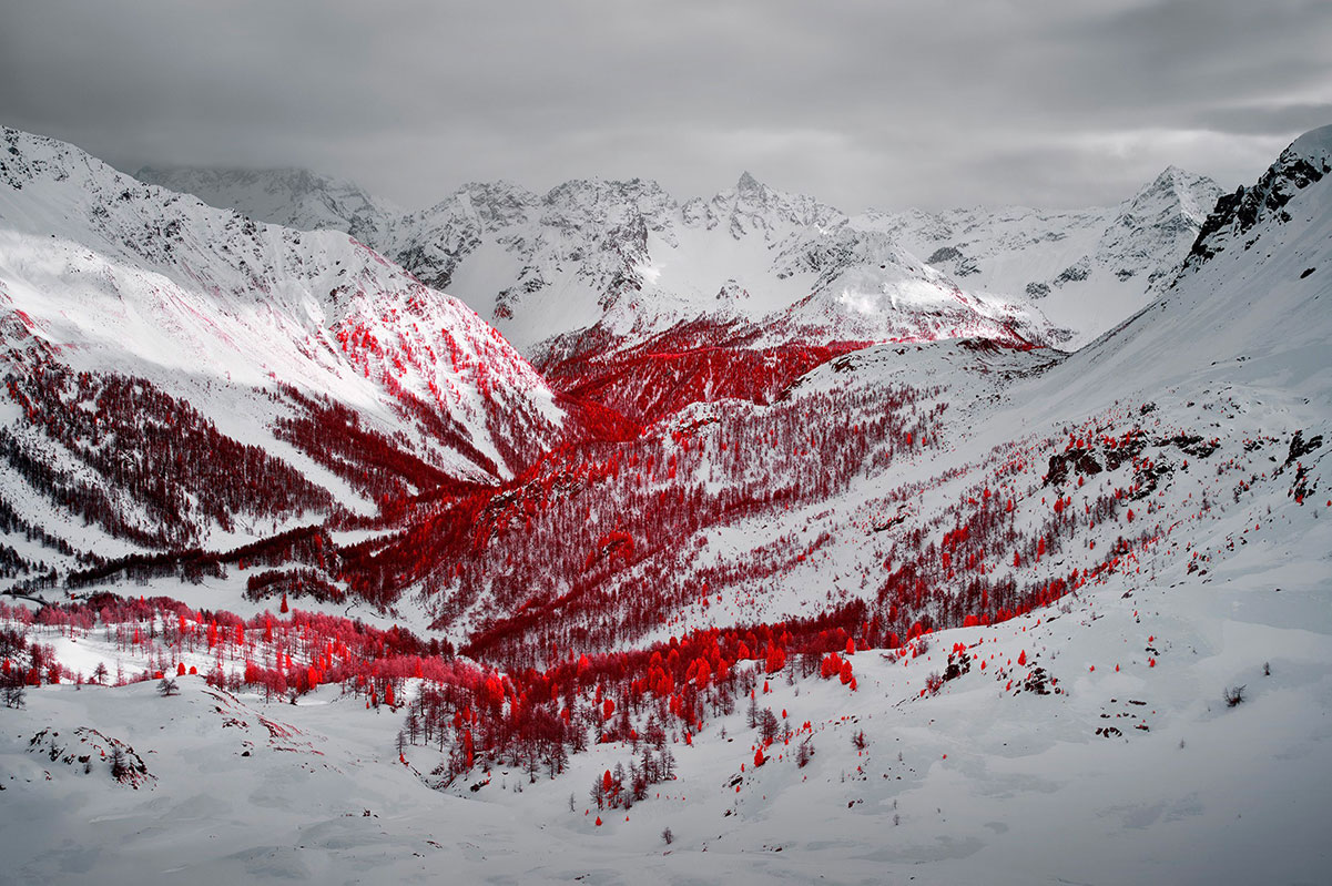 Le Alpi fotografate all'infrarosso